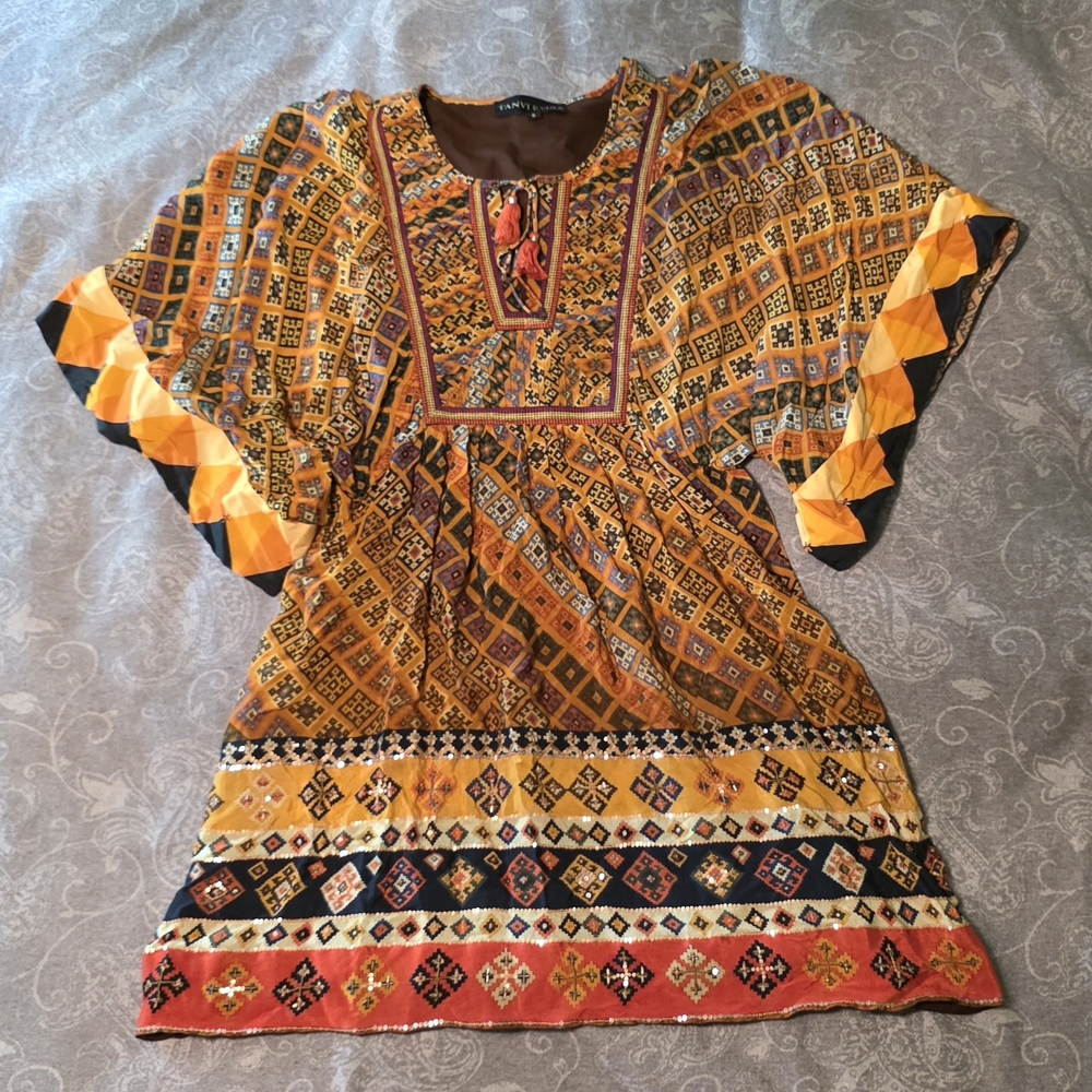 Anthropologie Multicolour Beaded Tunic (Size S)